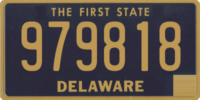 DE license plate 979818