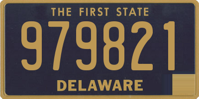 DE license plate 979821