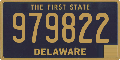 DE license plate 979822