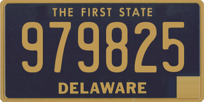 DE license plate 979825