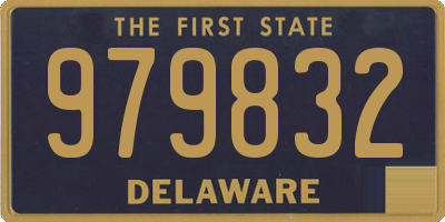 DE license plate 979832