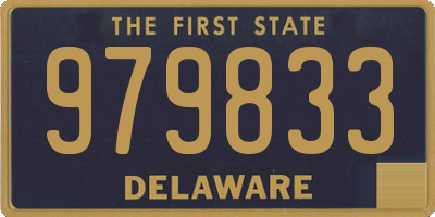 DE license plate 979833