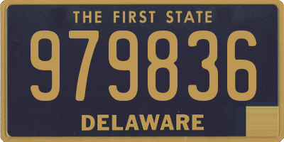 DE license plate 979836