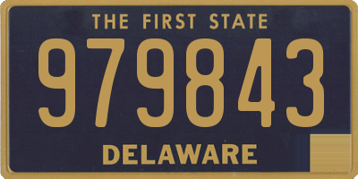 DE license plate 979843