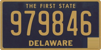 DE license plate 979846