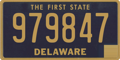 DE license plate 979847