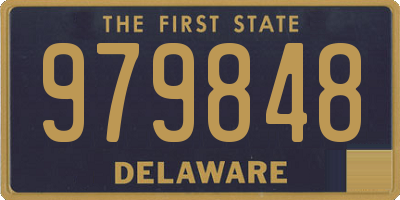 DE license plate 979848