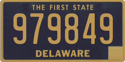 DE license plate 979849