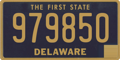 DE license plate 979850