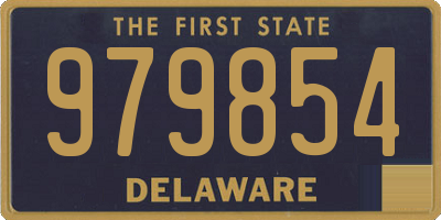 DE license plate 979854