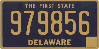 DE license plate 979856