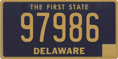 DE license plate 97986