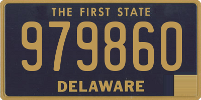 DE license plate 979860