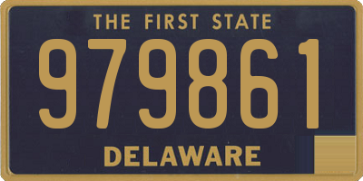 DE license plate 979861