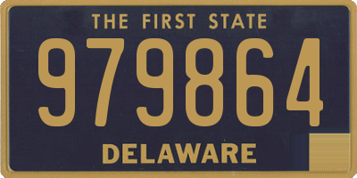 DE license plate 979864