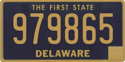 DE license plate 979865