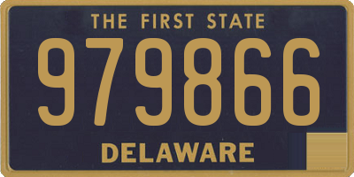 DE license plate 979866