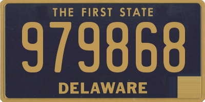 DE license plate 979868