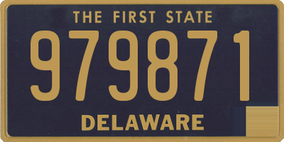 DE license plate 979871