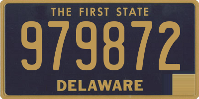 DE license plate 979872