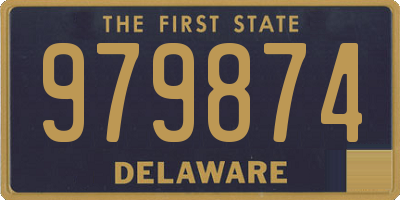 DE license plate 979874