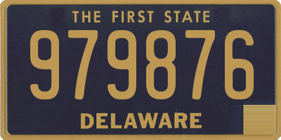 DE license plate 979876