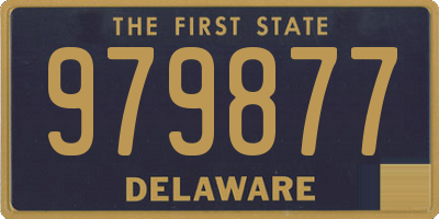 DE license plate 979877