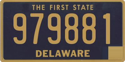 DE license plate 979881