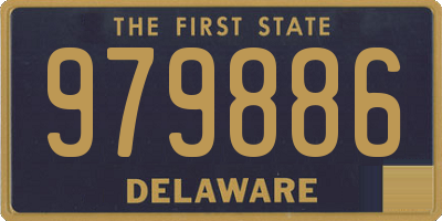 DE license plate 979886