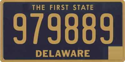 DE license plate 979889