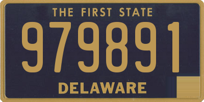 DE license plate 979891