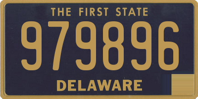 DE license plate 979896