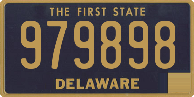 DE license plate 979898