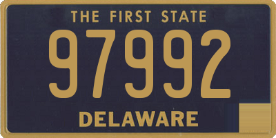 DE license plate 97992