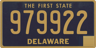 DE license plate 979922