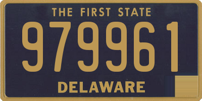 DE license plate 979961