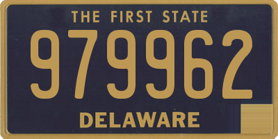 DE license plate 979962