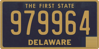 DE license plate 979964