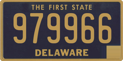 DE license plate 979966