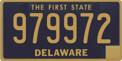 DE license plate 979972