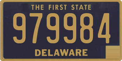 DE license plate 979984
