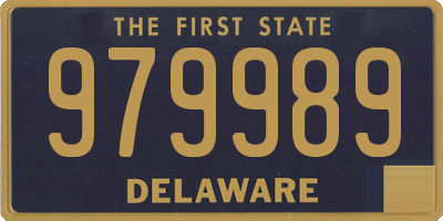 DE license plate 979989