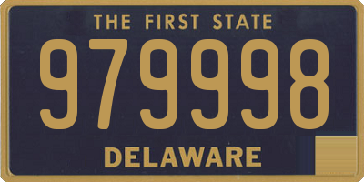 DE license plate 979998