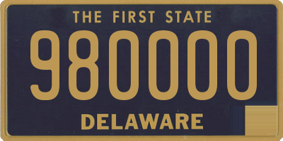 DE license plate 980000