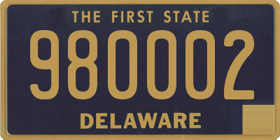 DE license plate 980002