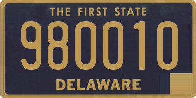DE license plate 980010