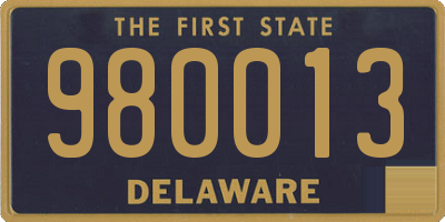 DE license plate 980013