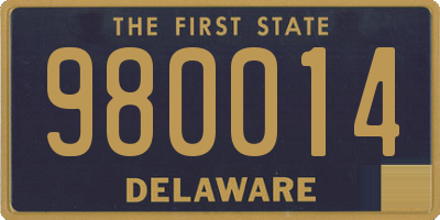 DE license plate 980014