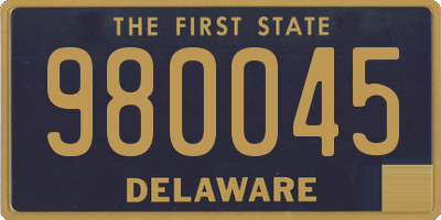 DE license plate 980045