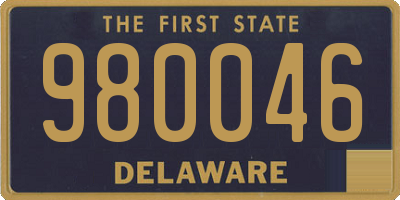 DE license plate 980046